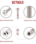 Phillips Countersunk M6 Screws Set 20, 30, 40, 50, 60, 70, 80mm Assorted Bolts showing head and thread details