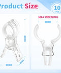 Super Cool 10 Pack Clear Spring Balloon Arch Clips That Grip Tight For Your Birthday Wedding Or Photo Studio Decor Setup Without Messing Up The Look! clear clip size chart, 10 pcs, 3.54 in