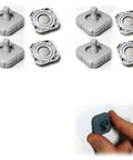 Magnetic Drywall Stud Finder, Neodymium Magnet Wall Stud Locator, Drywall Screw Detection Tool For Finding Metal Stud Locations During Home Improvement,4 PCS layout with hexa and square designs.