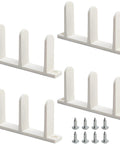 4 Pack Universal ABS Sliding Closet Door Floor Guides for 1-3/8 Inch Thick Doors white bottom guides with screws