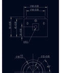 Technical drawing of Six Axis Arm Force Sensor With Three Dimensional Axial Load And Torque Sensing dimensions and specifications.