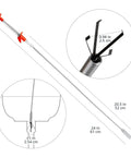 Six Pack Heavy Duty Drain Snake Set With Five Plastic And One Stainless Steel Hair Clog Remover for toilets and sinks, 24 inch steel tool.