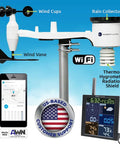 WS-1965 Weather Station With WiFi Remote Monitoring Network Access All In One Sensor Array Color LCD Display Monitors