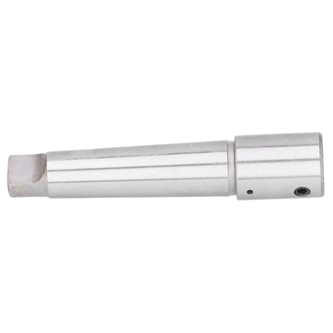 Morse taper arbor sleeve MT4 to R8 drill adapter, steel, silver.