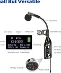 Wireless Saxophone Microphone System Clip On Instrument Microphone For Sax And Trumpet With Preset EQ and echo level display