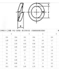 Technical diagram with measurements of 20-100Pcs GB93 A2 Spring Split Lock Washer Elastic Gasket Pack For M1.6 To M12 Bolts And Nuts