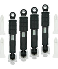 Washer Shock Absorber Replacement For GE General Electric And Kenmore Washers Direct Fit No Hassle Bolt On Install Fits WBVH5100H0WW WBVH5100H1WW WBVH5200JWW WBVH6240F0GG WBVH6240F0WW 1 Year Warranty, four black shock absorbers with white mounting pins