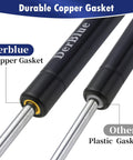 4 Pack 10 Inch Cabinet Gas Struts 100N Lift Supports for Cabinets Kit With 8 Brackets And 20 Screws Included, copper and plastic gaskets