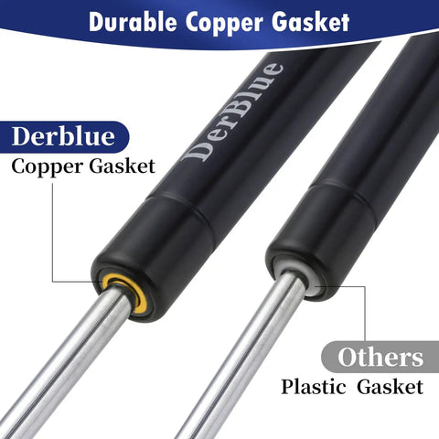 4 Pack 10 Inch Cabinet Gas Struts 100N Lift Supports for Cabinets Kit With 8 Brackets And 20 Screws Included, copper and plastic gaskets