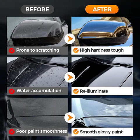 Comparison of car surfaces before and after using Car Scratch Repair Kit With Deep Scratch Remover Polish Wax And Wipe Sponge For Vehicles