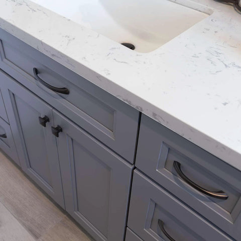 Solid Zinc Alloy Traditional Kitchen Cabinet Pull Handle In Oil Rubbed Bronze Four And One Quarter Inch Overall Length Three And Three Quarters Inch Hole Centers Durable And Easy To Install For Cabinets Drawers Doors Closets Wardrobes Pack Of Ten installed on kitchen cabinets