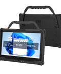 Badass Windows Rugged Tablet 14 Inch FHD 1000 Nits Sunlight Display 5G LTE Intel Core I5 16GB RAM 256G SSD IP65 Weatherproof front and back view.
