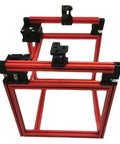 Heavy Duty All Metal Outer Frame Structure Upgrade For Voron 0 3D Printer, red aluminum frame assembly with black connectors.