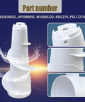 Straight Shot Upgrade Hella Tough Washer Upper Agitator Replaces W10836692, white plastic part for Maytag Kenmore Whirlpool washers.