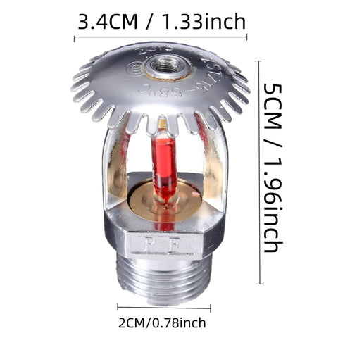 Heavy Duty Fire Sprinkler Heads 1/2 Npt 155 Fahrenheit 4 Pack Upright Copper Chrome Fast Response Glass Bulb Straight Up Fire Protection Gear For Clean Home Setup 5CM height