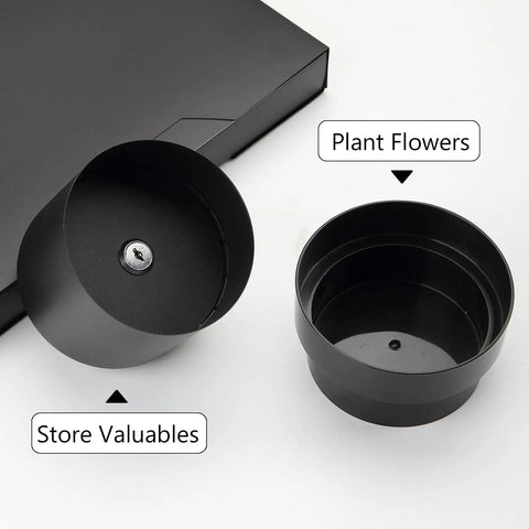 Two Layer Flower Pot Safe With Hidden Compartment Lock Box Realistic Looking Diversion Safe For Keys Money Jewelry Stash Hidden Safe Plant Pot Perfect For Concealing Valuables In Plain Sight Plants Not Included