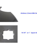 Close-up of Two Pack 18 Inch Notched Harrow Disc Blades fits 7/8 Inch or 1 Inch Square Axles 3.5mm thick steel detail