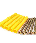 40-Piece Stainless Steel Self-Tapping Screws Kit With Expansion Screws M6x30 Cross-Head Bits And Wall Anchors For Built-Tough, Quick Mounts