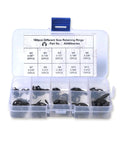 160 In 1 Carbon Steel Snap Ring Kit Built Tough With Black Retaining Clips And Retaining Rings For Automotive And Machinery Use Perfect For Hobbies And Garage And Shop Rust Resistant And Durable, 160pcs case