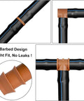 20 Pack Drip Irrigation Barbed Coupling Fittings For Half Inch Tubing 17 mm Barbed Connectors Fits 0.560 To 0.600 Inch ID