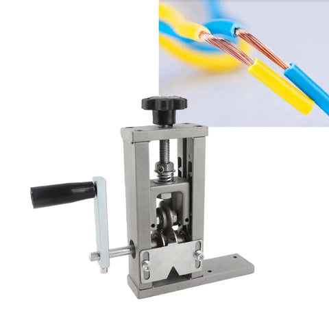 PowerUp Wire Stripping Machine For Cars And Trucks Easy Install Electric Manual Hand Crank Drill powered tool with adjustable handle.