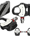 Dual Side Pedal Power Meter Kit With Look Keo Compatibility, Left And Right Sensors Deliver Real World Power, Pro Grade Battery Life Up To 160 Hours, Easy Transfer, Cycling Dynamics, Includes Wearable4U PowerBank Bundle, shown with pedals and power bank