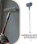 Extendable Paint Roller Kit With Telescopic Pole For Walls Doors And Ceilings Hella Comfortable Grip painting a wall