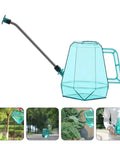 Long Nozzle Stainless Steel Watering Can For Indoor Gardening Portable Plant Water Container With Clear Tank Sky Blue Easy Fill Gentle Shower Head For Delicate Flowers And Lawn Care, clear tank