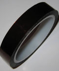 High Temperature Polyimide Film Tape For Electronics Pros And DIYers, Three Quarters Inch Wide, One Mil Thick, roll on white background