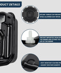 Heavy Duty Gas Fuel Tank Replacement For 208cc 163cc 5HP 6.5HP OHV Engines Used In Pressure Washers Water Pumps Chipper Shredder And More Durable Steel Construction For Long Lasting Fuel Safety - Secure-thread cap and rust-resistant coating details