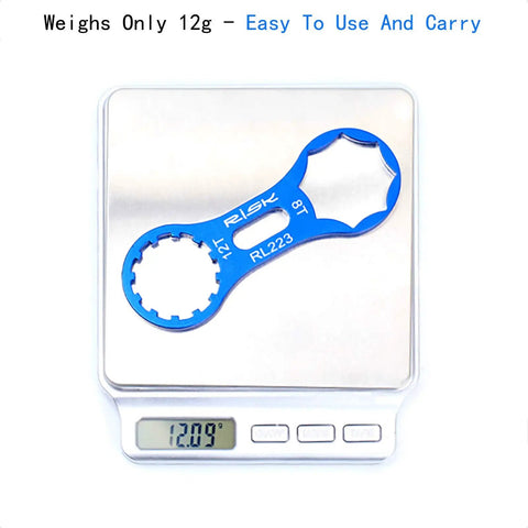 Lightweight Pro Grade Bicycle Fork Wrench For Suntour XCM XCR XCT RST Suspension Cap Spanner Tool on scale, 12g