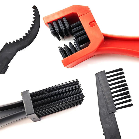 Bike Chain Cleaning Tool Set With Sprocket Scraper Sprocket Brush And Chain Cleaning Brushes for Easy No Removal Maintenance