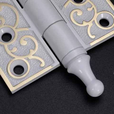 Zinc Alloy Bearing Door Hinge With Screws Silent Close For Wooden Doors And Cabinets Super Durable Cabinet Hardware That Fits Closets And Cupboards Easy Install Smooth Quiet Action Multicolor Finish, gray zinc alloy hinge close-up