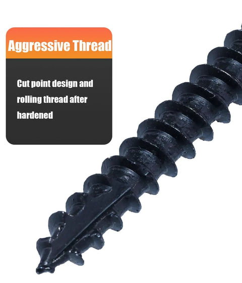 Close-up of Heavy Duty Structural Lag Screws 8 Inch Size 14 50 Pack With Hex Head Rust Resistant Outdoor Timber Screws