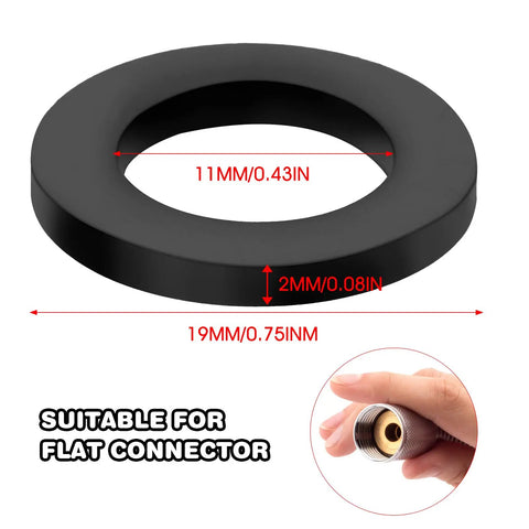 Rubber Washers For Hose And Shower Head Half Inch Seal Kit 24 Pack 19Mm OD 11Mm ID 2Mm Thick Leak Proof Seals detail