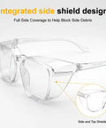 Heavy Duty 36 Pack ANSI Z87.1 Safety Glasses Featuring Side Shields And Anti Scratch Coating with integrated side shields for debris protection.