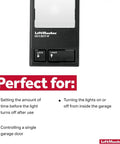 Multi Function Garage Wall Control 78LM Replacement For Chamberlain Indoor Wall Console with illuminated push button shown.