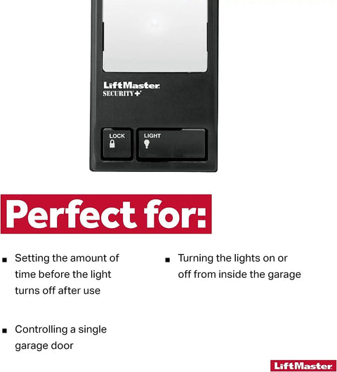 Multi Function Garage Wall Control 78LM Replacement For Chamberlain Indoor Wall Console with illuminated push button shown.