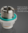 Ultimate Oversized Magnetic Oil Drain Plug Fix For Stripped Threads Heavy Duty Stainless Steel Self Tapping Kit Repairs Bad Oil Pans Like A Champ And Keeps Your Car Running Smooth Without Leaks Or Messy Breakdowns. M18 stainless steel thread-cut drain plug with sealing ring