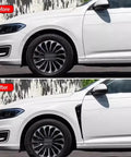 Dope Sport Fender Vent Trim With Heavy Duty Adhesive Side Wing Accents For Tesla Cybertruck, before and after installation comparison.