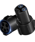 J1772 To Tesla Charger Adapter For Model 3 Y X S Cybertruck Road Trip Ready Up To 80A 250V Fast Level 2 Charging Converts J1772 EV Plug To NACS For Tesla Wide Vehicle Compatibility UL 2252 Certified, black adapter with dual ends