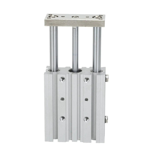 Heavy Duty Pneumatic Air Cylinder Three Rod Aluminum Alloy Build Double Action Mechanical Transmission Device For Industrial Systems