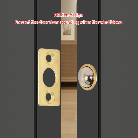 Brass Door Ball Catch Hardware For Cabinets And Closets Rust Resistant And Durable No Brainer Install ball latch visual details