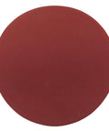 Top Notch 5 Inch Hook And Loop Sanding Discs With Red Grit for electric polishers, showing a smooth red silicon carbide surface.