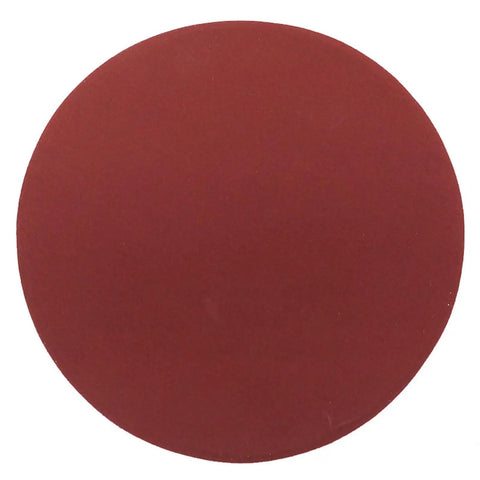 Top Notch 5 Inch Hook And Loop Sanding Discs With Red Grit for electric polishers, showing a smooth red silicon carbide surface.