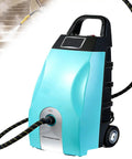 Heavy Duty High Pressure Steam Washer With Large Capacity Tank And Lightning Fast Heat Up for deep cleaning with hose attached.