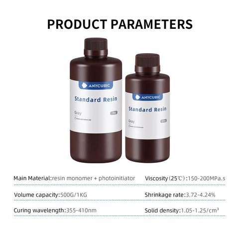 Slick Fast Cure 405Nm Uv Photopolymer 3D Printer Resin For Lcd Systems Delivering Killer Precision And Smooth Sailing Operation Packaged As Heavy Duty One Kilogram Grey Vat For Makers Who Want Top Shelf Results