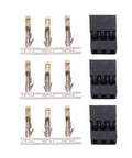Male JR Plug Kit For Electronic Projects With Gold Plated 3 Pin JR Connectors ABS Shell And Brass Contacts shown in set