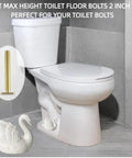 Upgrade Your Bathroom Game With Super Slick Ceramic Toilet Bolt Caps Featuring A Chic White Swan Design And Decorative Screw Covers That Totally Level Up Your Home Aesthetic And Keep Things Looking Fresh. White ceramic swan toilet bolt caps fitting 2-inch bolts in modern bathroom.