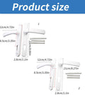 Aluminum Alloy Room Door Handle Panel Long Plate Lever Set With Replacement Hardware showing product dimensions.